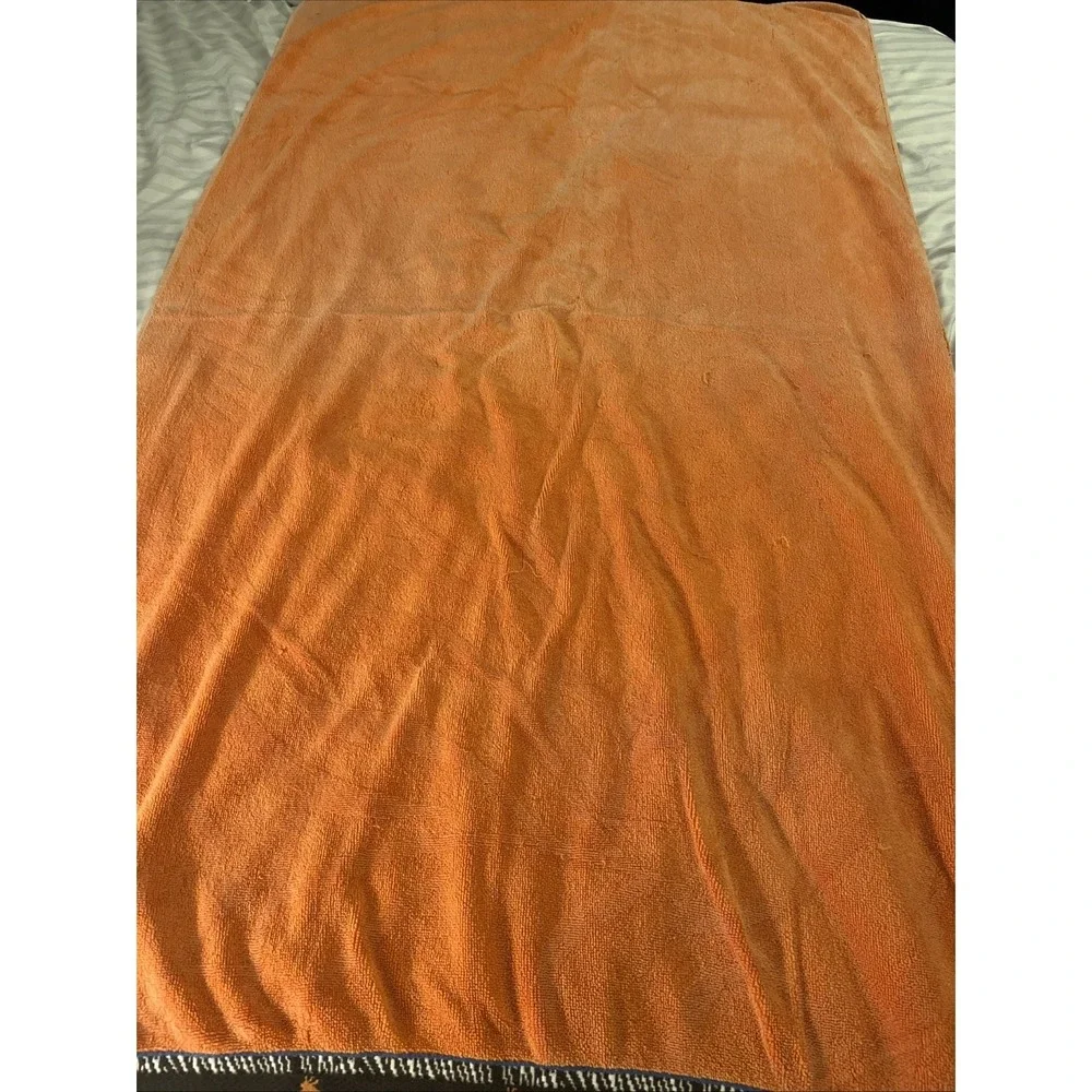 Franco Beach Company‎ Orange Beach Blanket Towel Giraffe Elephant Border Cotton